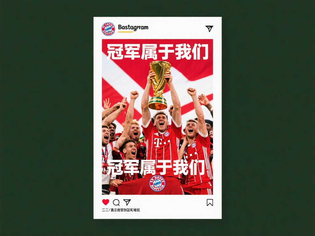 提前两轮加冕冠军！拜仁官方晒出夺冠纪念海报